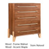 Glasgow 5 Drawer Chest - Rustic Walnut - Image 3