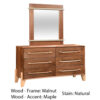 Glasgow 6 Drawer Dresser - Rustic Walnut - Image 3