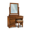 Chippewa Sleigh 4 Drawer Vanity Dresser