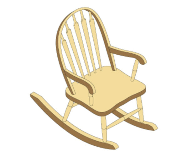 Arrow Back Child's Rocker