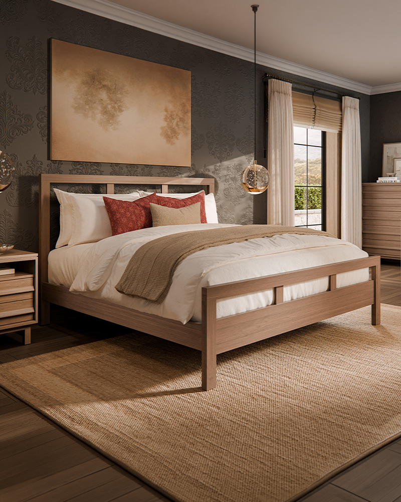 Close-up of woodworking tools with wooden handles, placed on a marked wooden surface, used for crafting solid wood furniture.